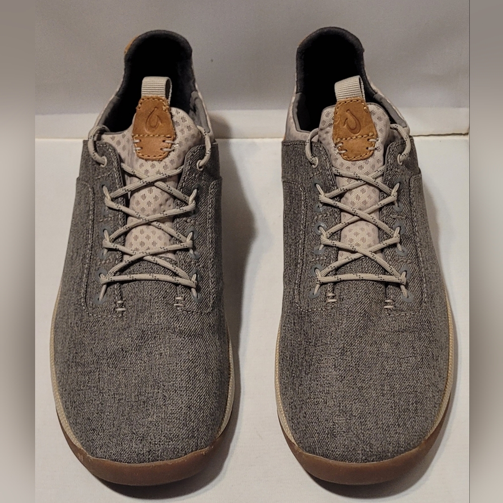 OluKai Nanea Li Men’s Size 12 Gray Lace Up Casual Comfort Sneakers 10485-BN2